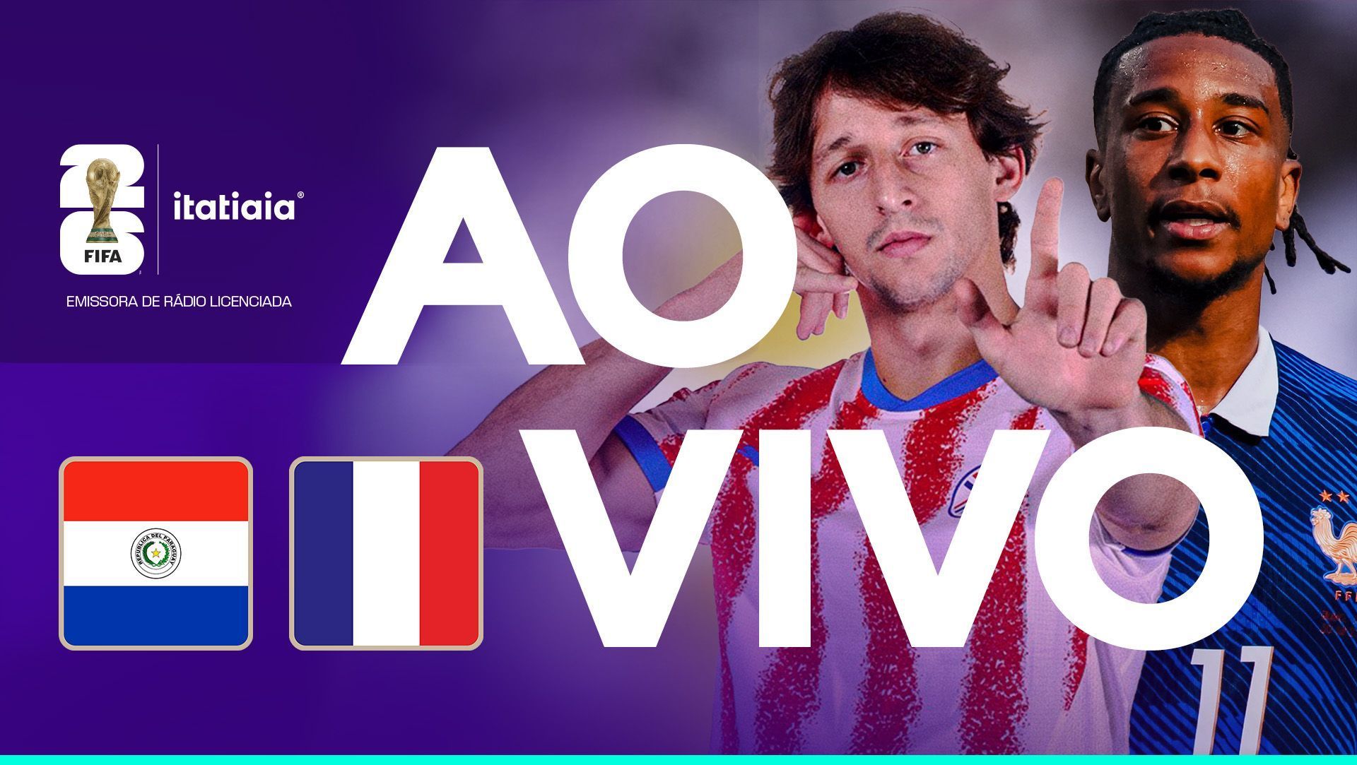 Paraguai x França: assista, ao vivo, à transmissão da Itatiaia