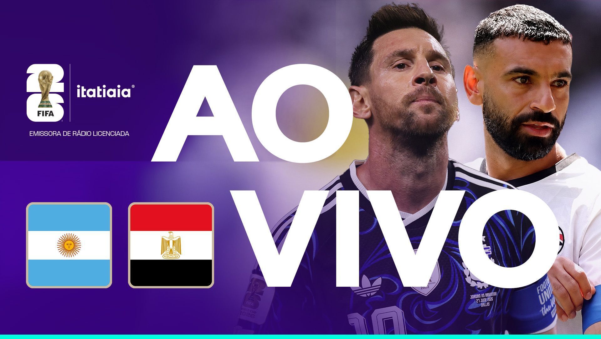 Argentina x Egito: assista, ao vivo, à transmissão da Itatiaia