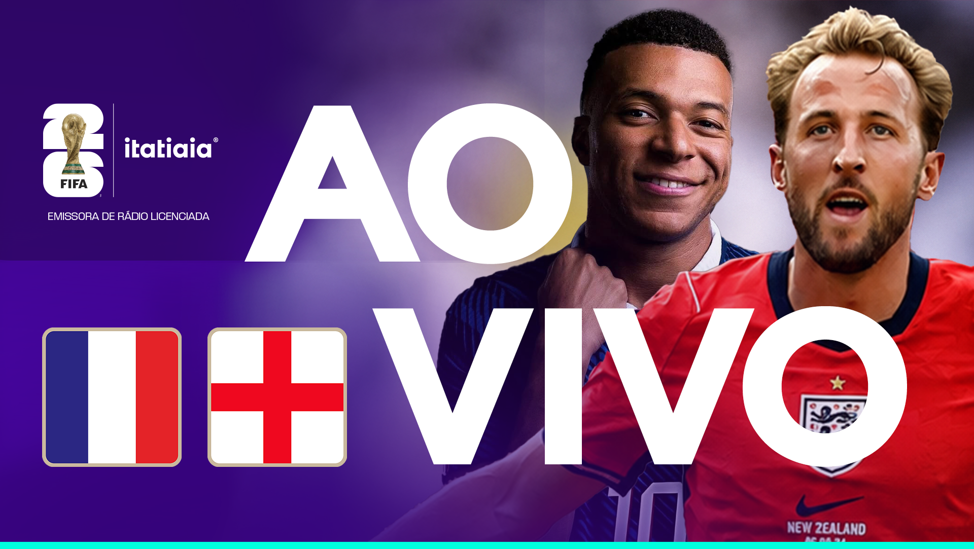 França x Inglaterra: assista, ao vivo, à transmissão da Itatiaia