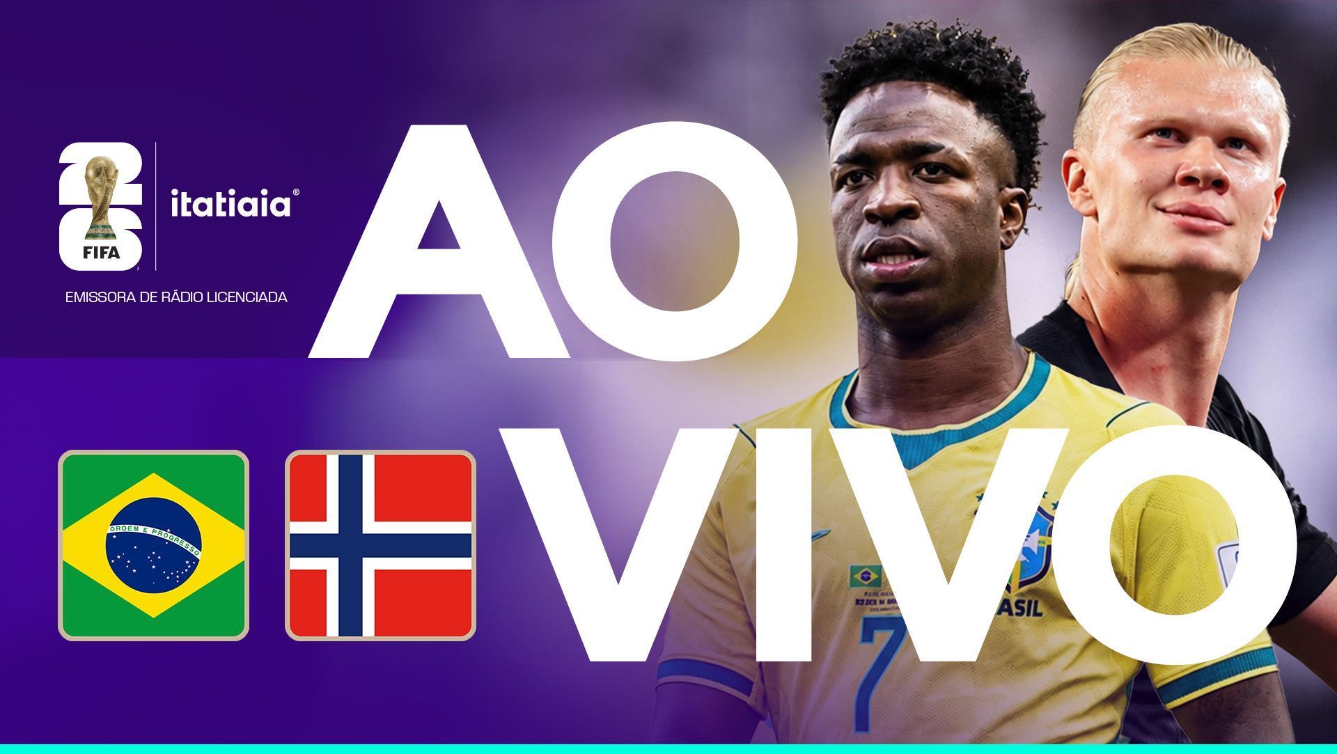 Brasil x Noruega: assista, ao vivo, à transmissão da Itatiaia
