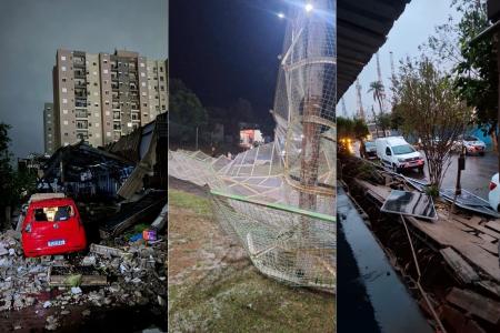 Temporal em Ribeirão Preto causa estragos e deixa cidades do interior de SP em alerta