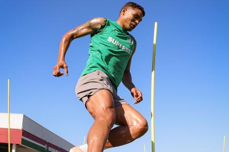 Thiago Silva no CT do Fluminense