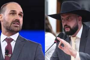 Eduardo Bolsonaro chama Zé Trovão de 'bosta' e protagoniza novo racha entre bolsonaristas