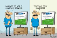 Charge do Duke | A derrota do Cruzeiro para o Grêmio na pausa da Copa
