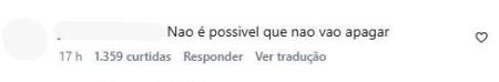 Repercussão nas redes sociais • Reprodução Instagram