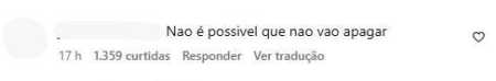 Repercussão nas redes sociais • Reprodução Instagram