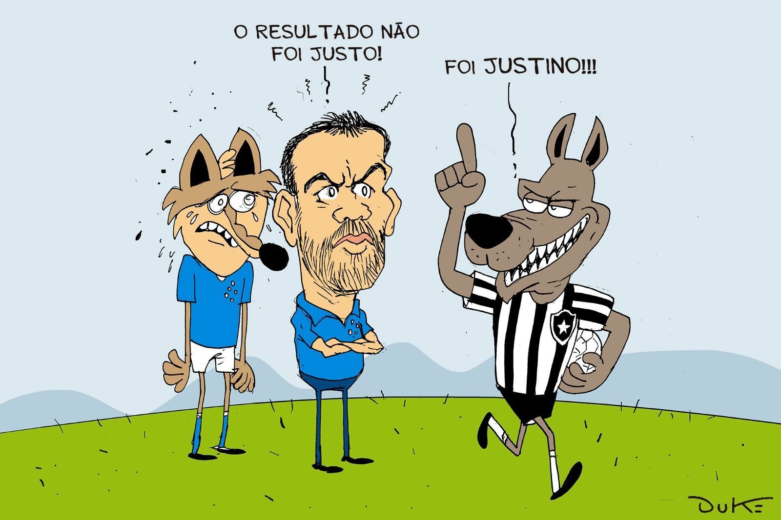 Charge do Duke | A derrota do Cruzeiro para o Botafogo no Brasileirão