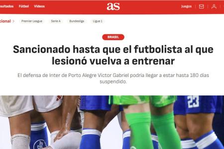Jornal As, da Espanha • Reprodução/JornalAs
