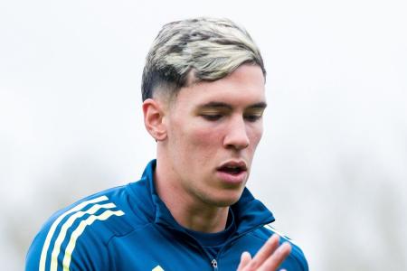 Thiago Borbas em treino pelo Real Oviedo