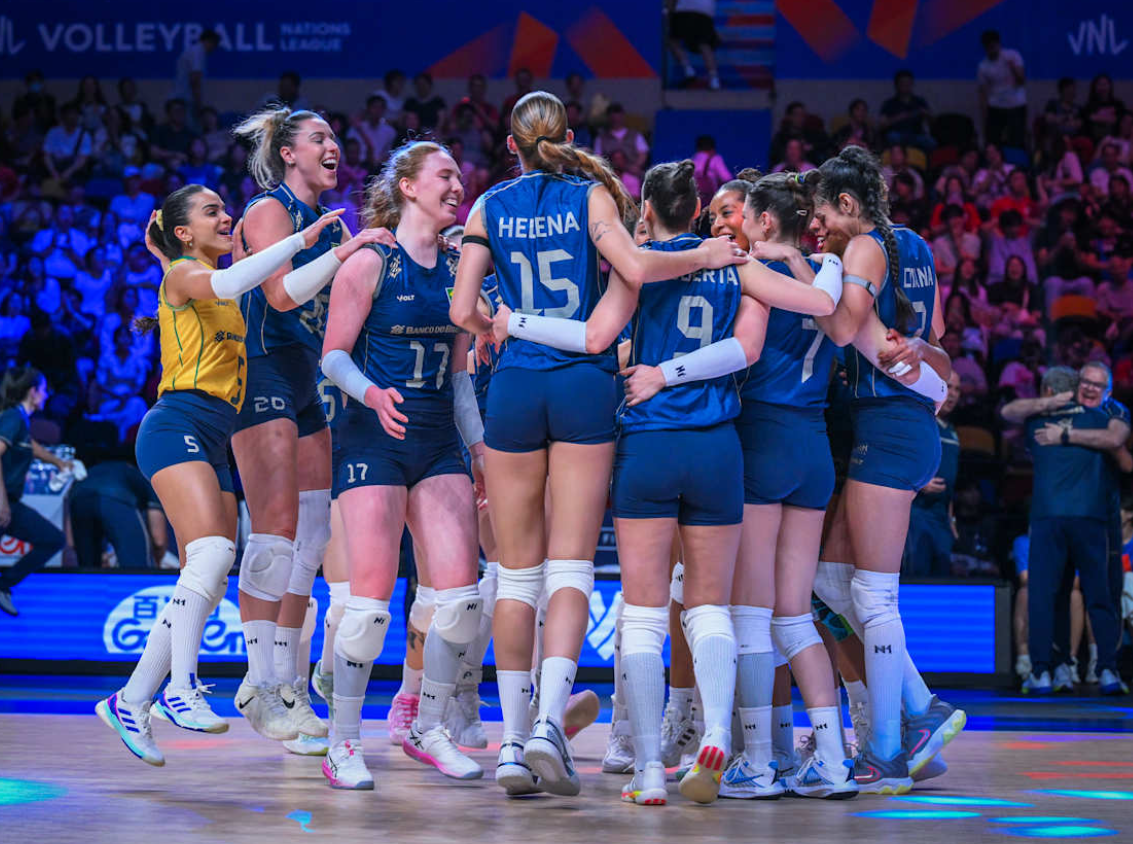 Todos os jogos deste sábado (25) pela VNL Feminina
