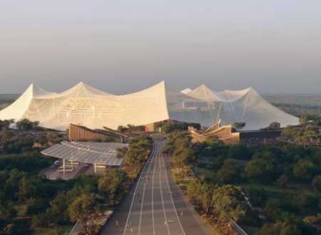 Grand Stade Hassan II em construção no Marrocos • Divulgação