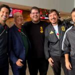 Galvão reage à homenagem em encontro com Casimiro antes de Inglaterra x Argentina; veja