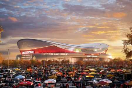 Projeto do novo estádio do Kansas City Chiefs • Divulgação MANICA/Kansas City Chiefs