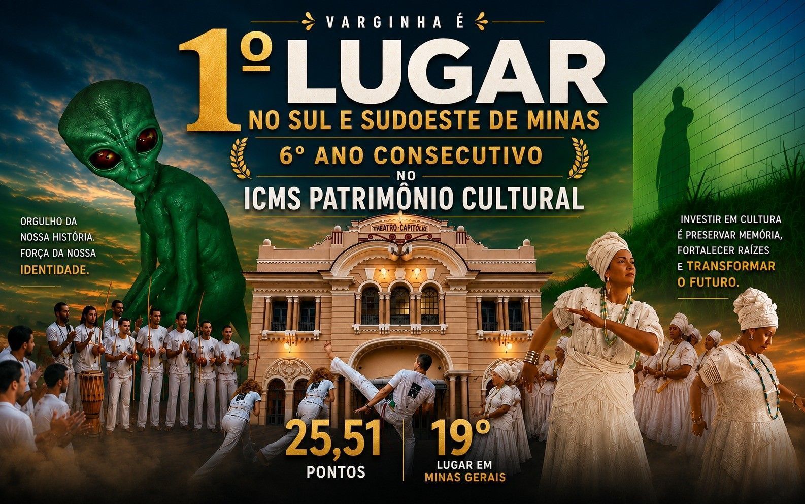 Varginha é 1ª colocada em preservação de patrimônio cultural na região