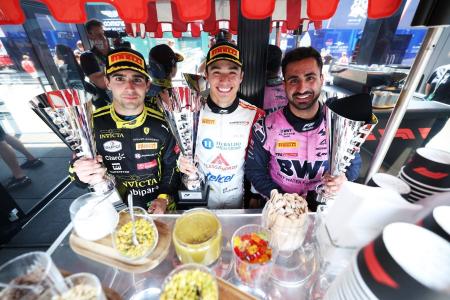 Pódio do GP da Hungria de F2 de 2026