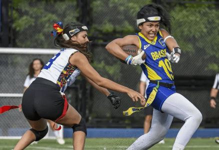 Lance do Campeonato Sul-Americano de Flag Football 2026