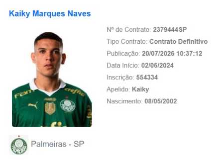 Contrato de Naves no BID • Reprodução/CBF