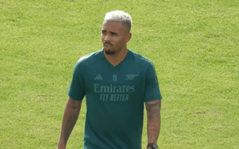 Gabriel Jesus faz preparação no Palmeiras • Reprodução/TV Palmeiras