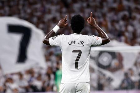 Vinicius Júnior celebra gol pelo Real Madrid em 2026