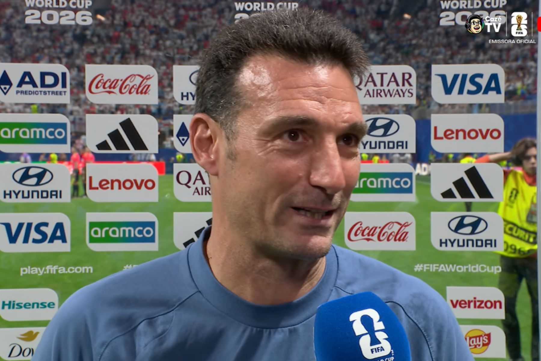 Scaloni ‘se derrete’ pela Argentina após classificação à final da Copa: ‘Somos únicos’