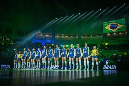 Seleção Brasileira em ação na VNL