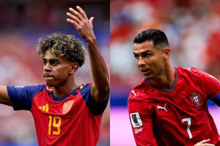 Yamal e Cristiano Ronaldo, craques de Espanha e Portugal