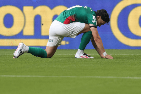 Maurício marcou um dos gols da vitória do Palmeiras contra o Fortaleza