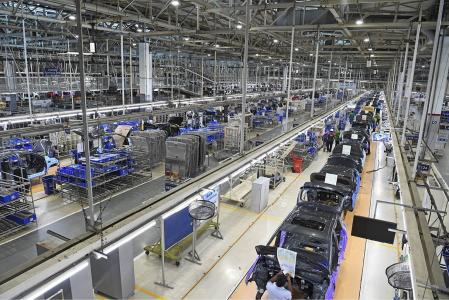 Fábrica da Hyundai em Pune, na Índia • Divulgação