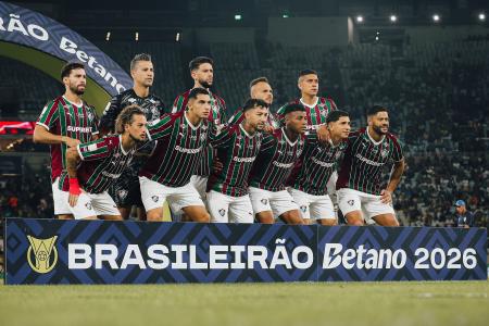 Time do Fluminense antes de jogo pelo Brasileirão