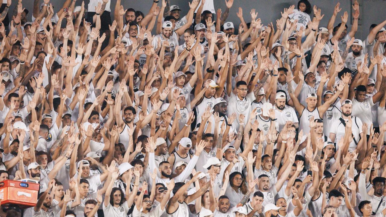 Pesquisa revela que 57% da torcida do Santos tem menos de 35 anos