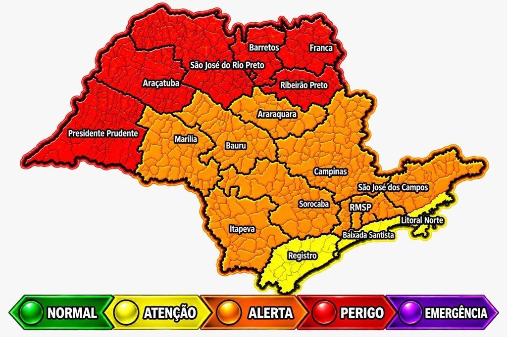Defesa Civil alerta para onda de calor e riscos de incêndios florestais em SP