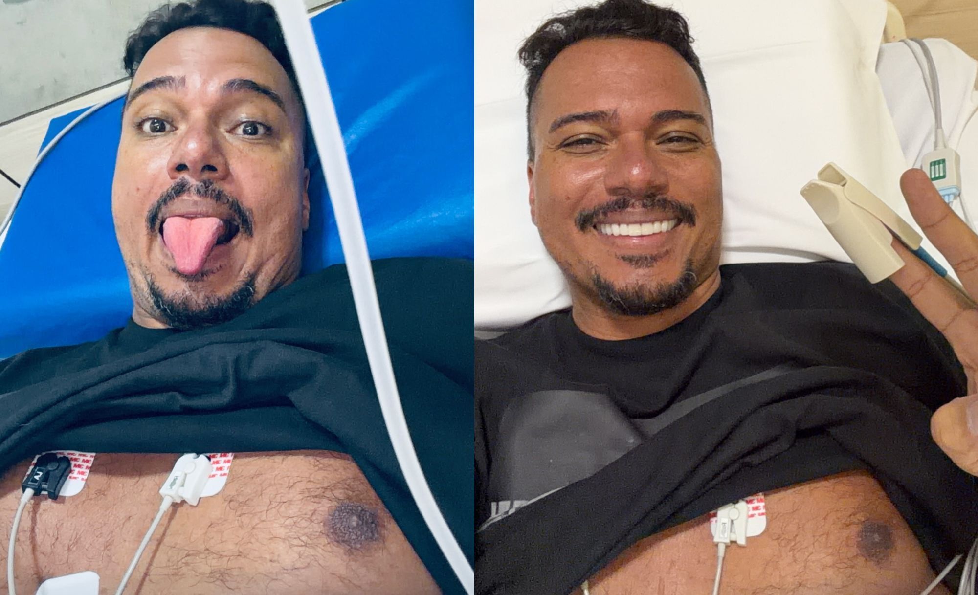 Thiaguinho e Belo apoiam vocalista do 'Sorriso Maroto' após hospitalização: 'Dopado'