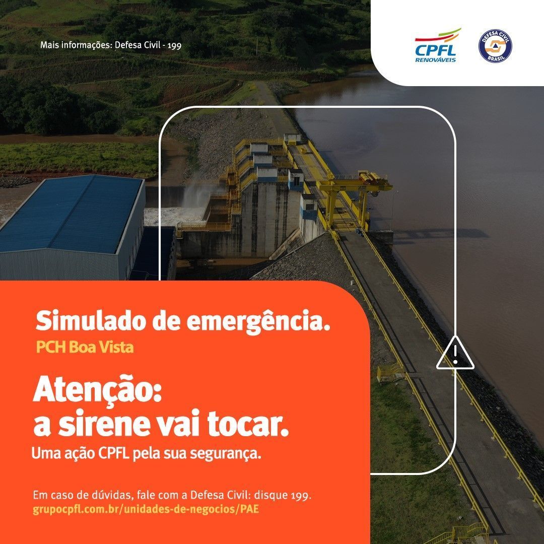 Vai ter simulado de segurança de barragem em Varginha e Elói Mendes