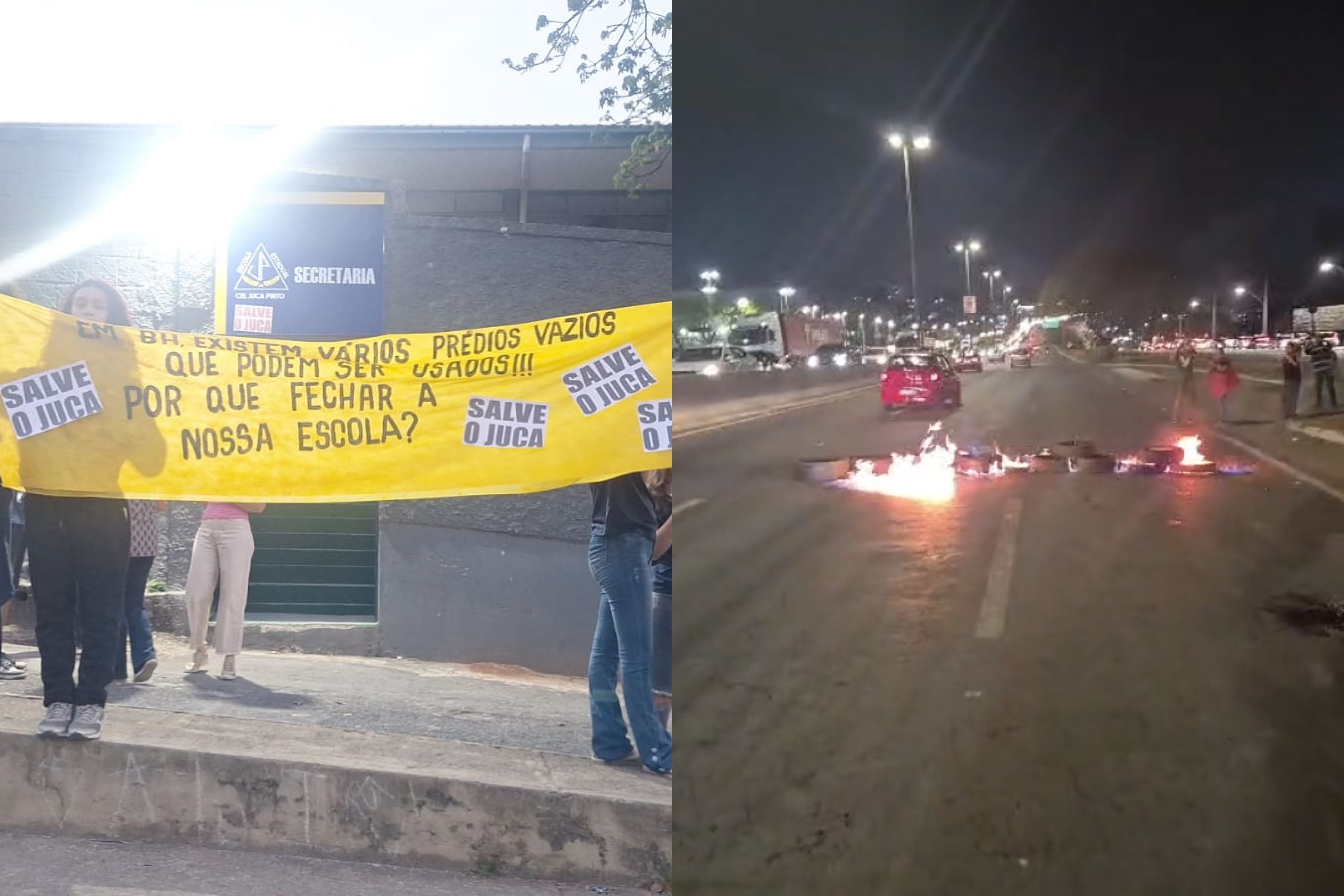 Comunidade protesta contra fechamento de escola para instalação de colégio da PM em BH