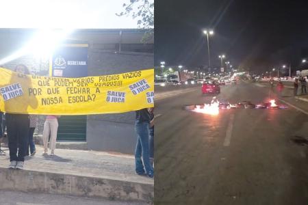 Comunidade protesta contra fechamento de escola para instalação de colégio da Polícia Militar em BH