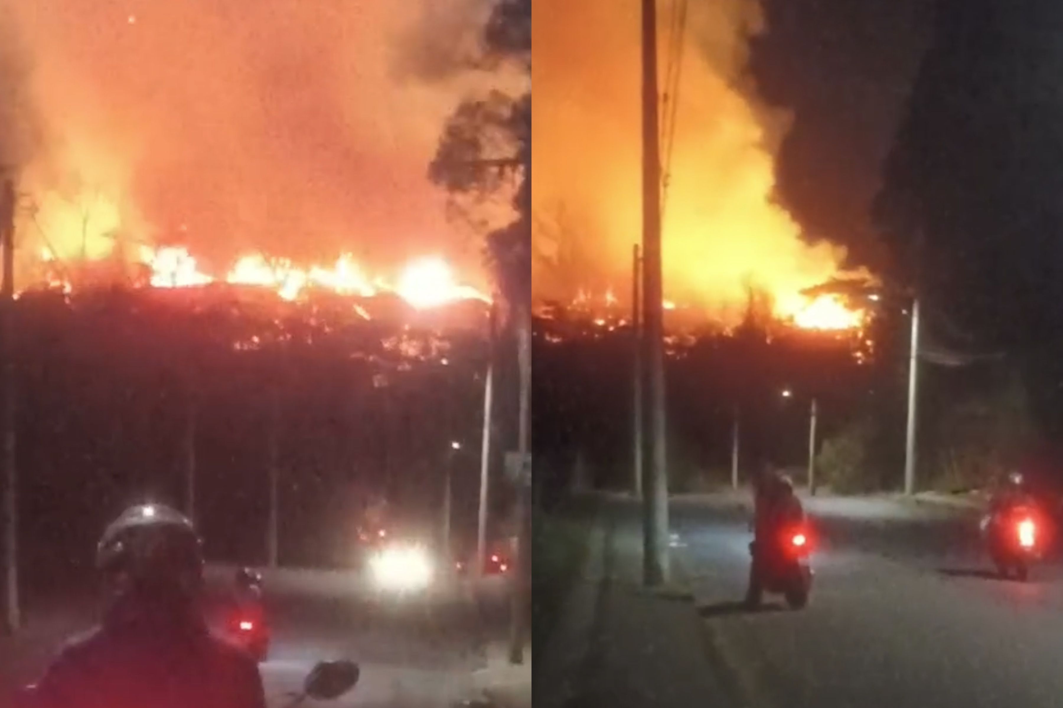 Vídeo: incêndio em mata ameaça rede elétrica em BH e mobiliza o Corpo de Bombeiros