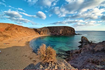 Praia de Papagayo, Lanzarote, Ilhas Canárias, Espanha