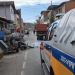 Acidente grave envolvendo caminhão e moto com vítima fatal no bairro Vila Formosa, em Ipatinga
