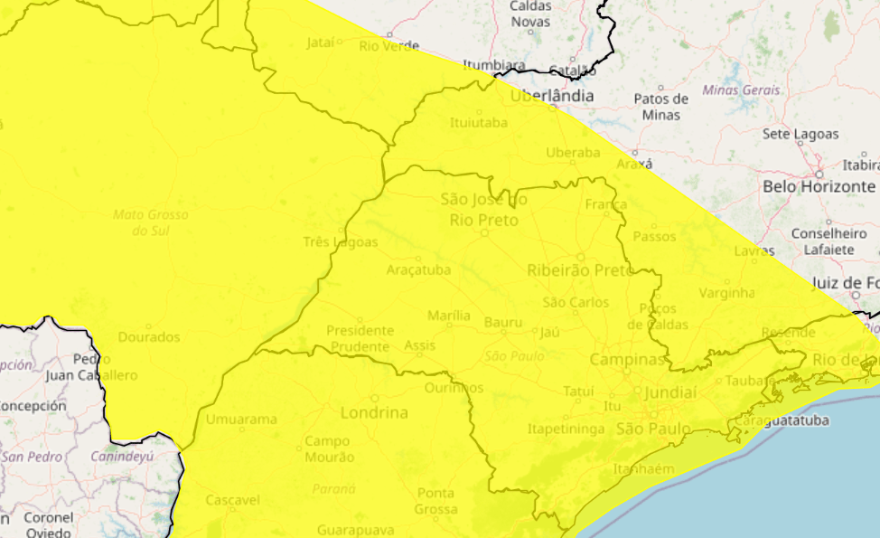 INMET emite alerta de ventos fortes para Varginha e região