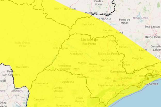 INMET emite alerta de ventos fortes para Varginha e região
