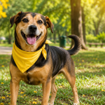 Cachorro com lenço amarelo no pescoço: entenda o significado