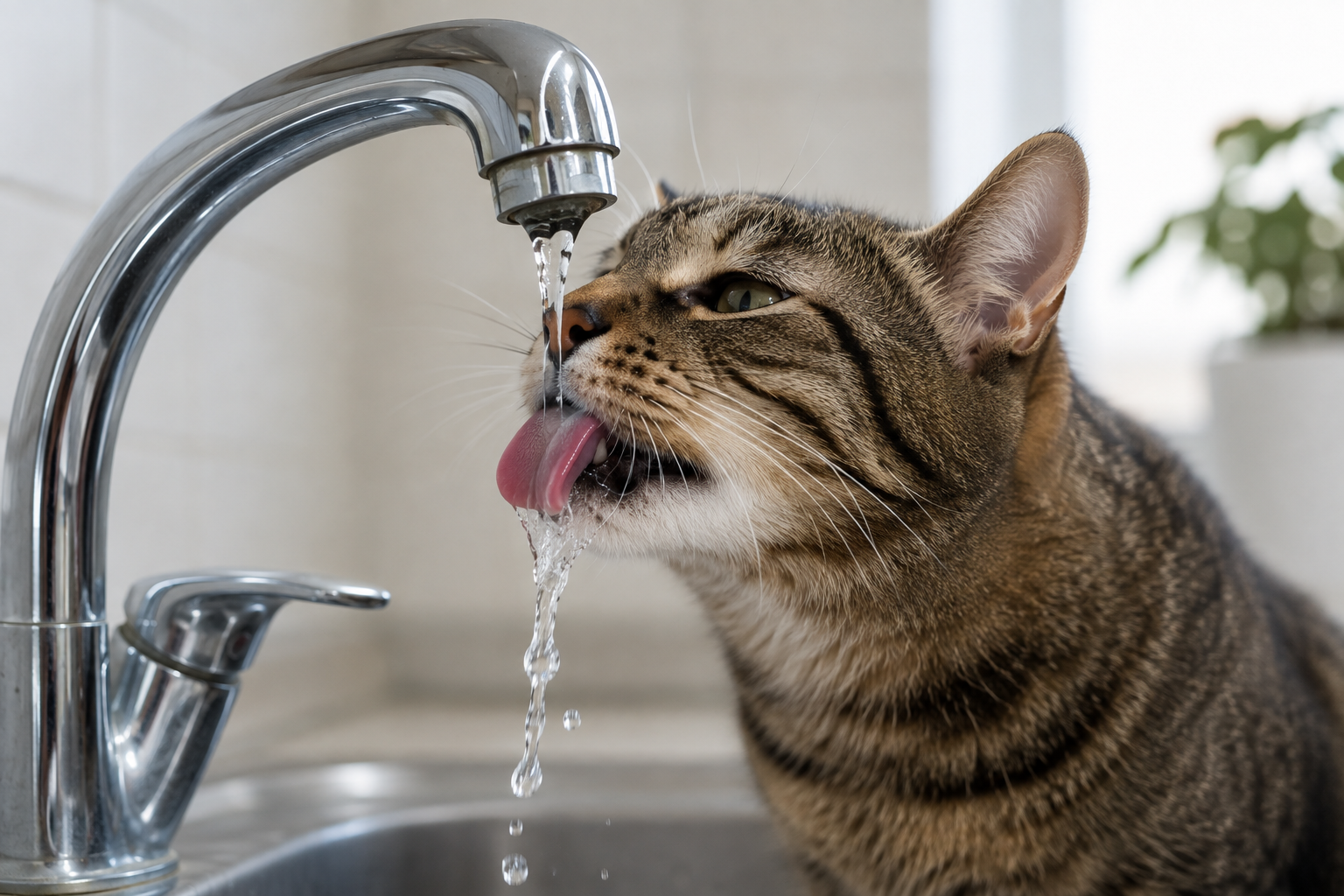 Seu gato prefere beber água da torneira? O motivo pode estar no instinto