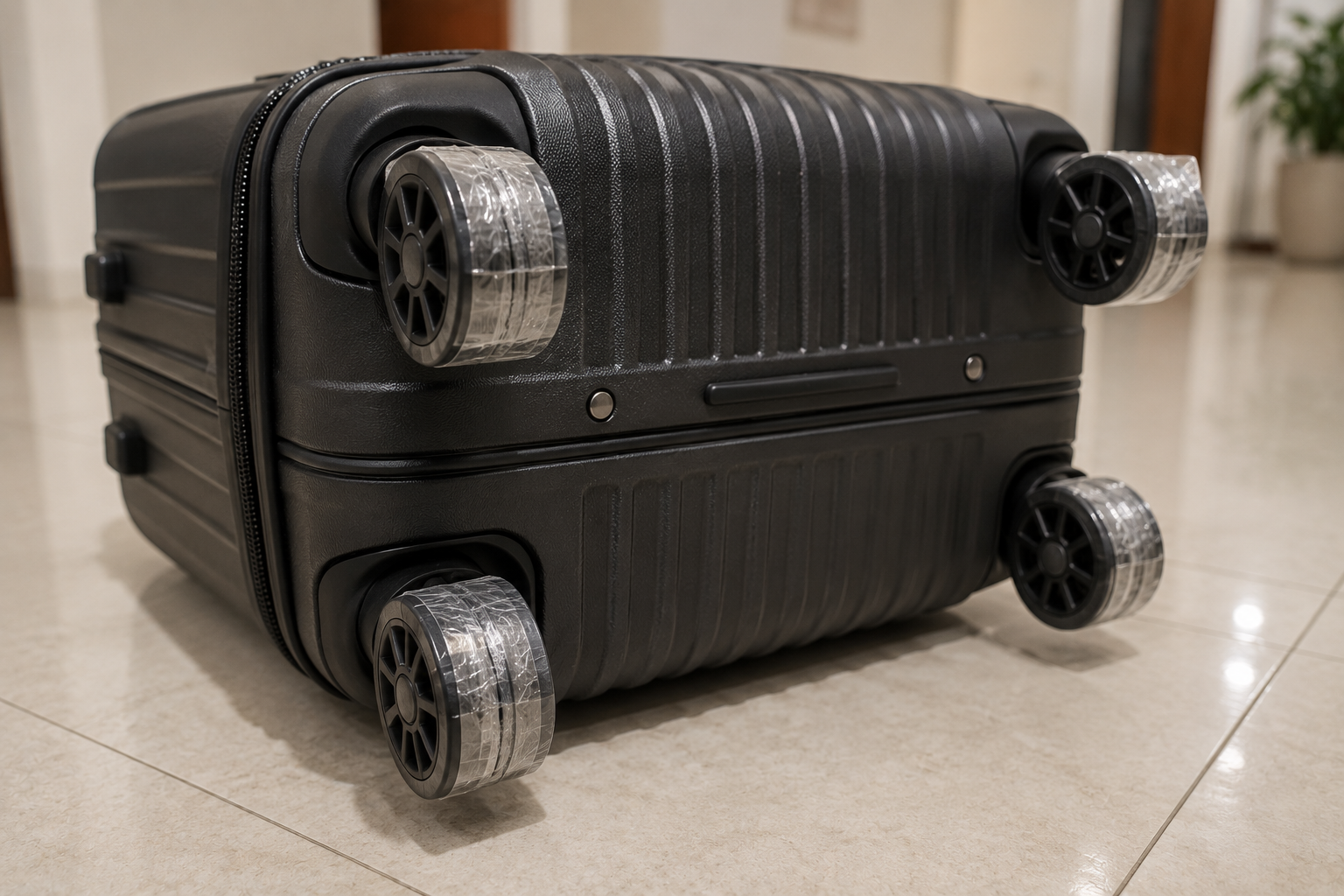 Por que colocar fita adesiva nas rodas da mala de viagem? Truque tem uma função mágica