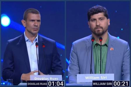 Douglas Ruas (PL) e William Siri (PSOL) fizeram o primeiro embate no debate da Band com candidatos ao Governo do Rio de Janeiro