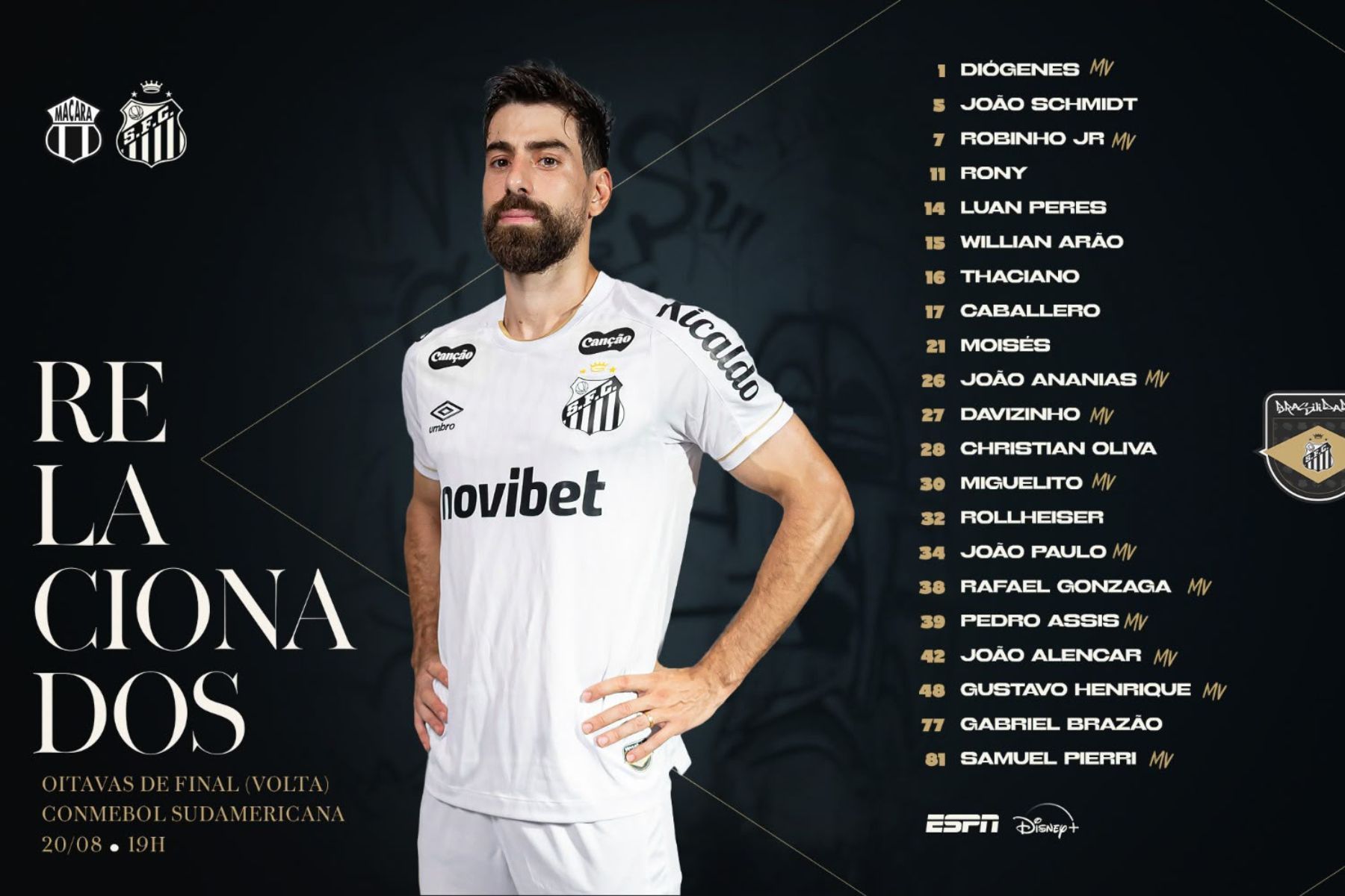 Sem Neymar? Santos divulga relacionados para duelo com Macará pela Sul-Americana