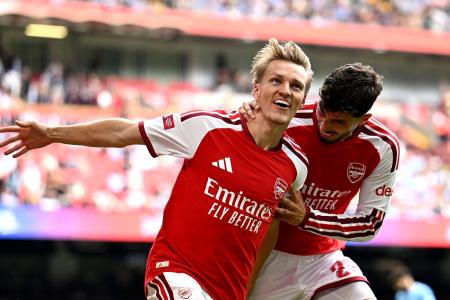 Grande nome do Arsenal, Martin Odegaard fez o terceiro gol contra o City