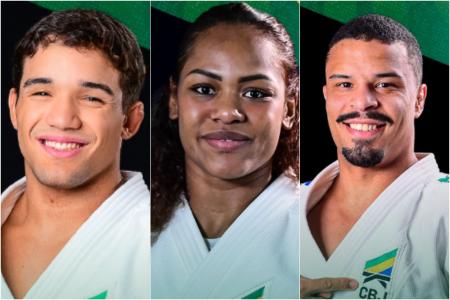 Guilherme de Oliveira (bronze), Nauana Silva (prata) e Davi Lima (ouro) conquistaram medalhas para o Brasil