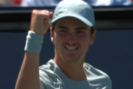 João Fonseca em ação no Masters 1000 do canadá