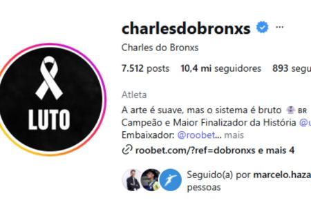 Charles do Bronxs de luto pela morte de Allan Nascimento • Reprodução/Instagram