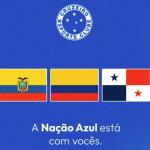 Cruzeiro presta solidariedade por terremotos em Equador, Colômbia e Panamá